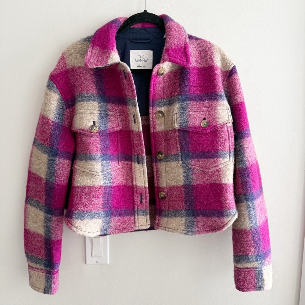 Aritzia Wilfred Ganna Cropped Shirt Jacket